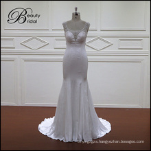 Soft Satin Bridal Gown with Train